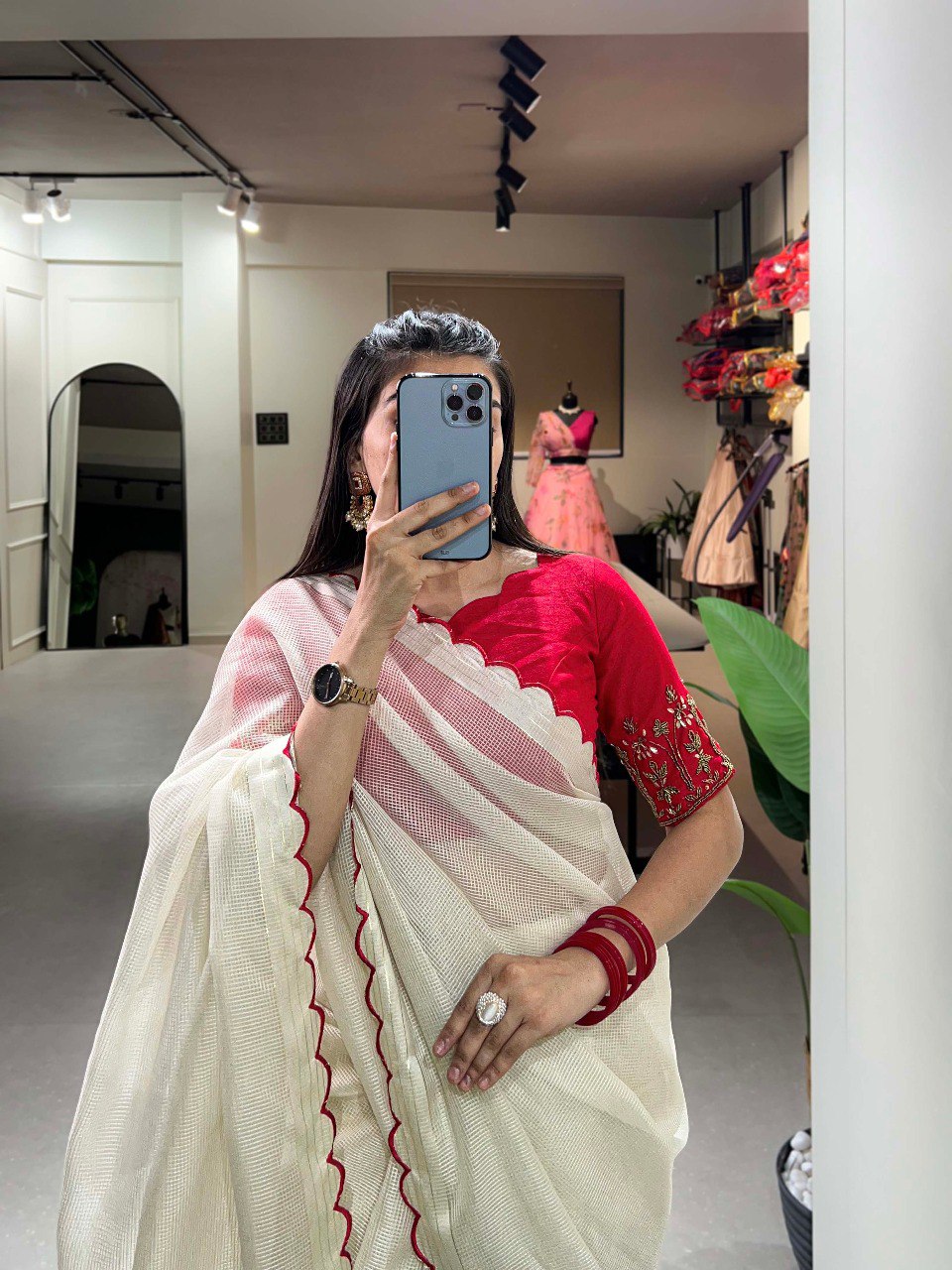 This manipuri Tussar saree