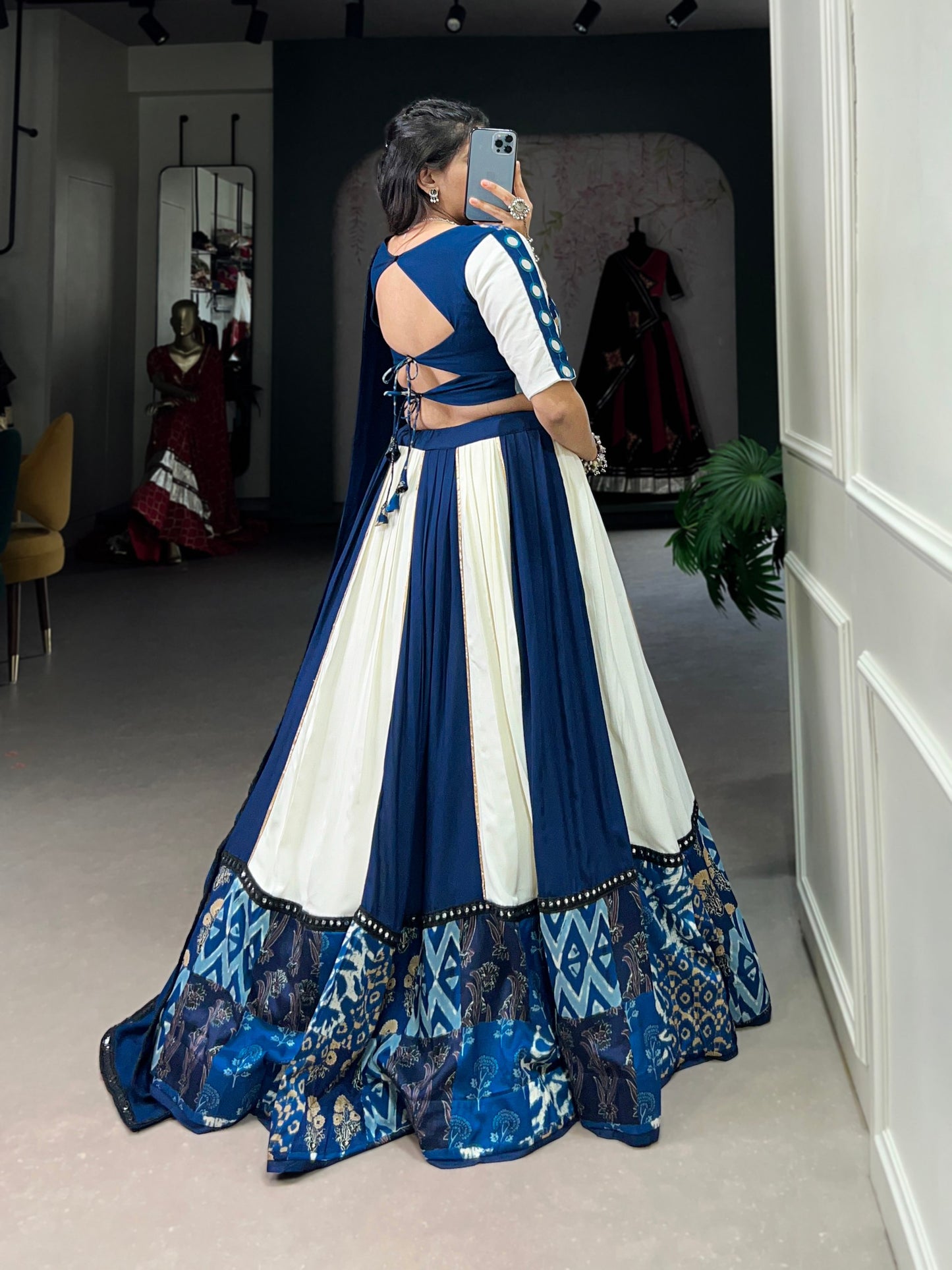 Beautiful lehenga Pure Rayon fabric &  Plain And Printed With Original Mirror Work